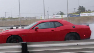 Here's The Hellcat Doing A Burnout In A Monsoon